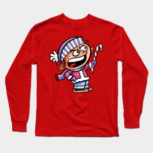 Candy Cane Girl Long Sleeve T-Shirt